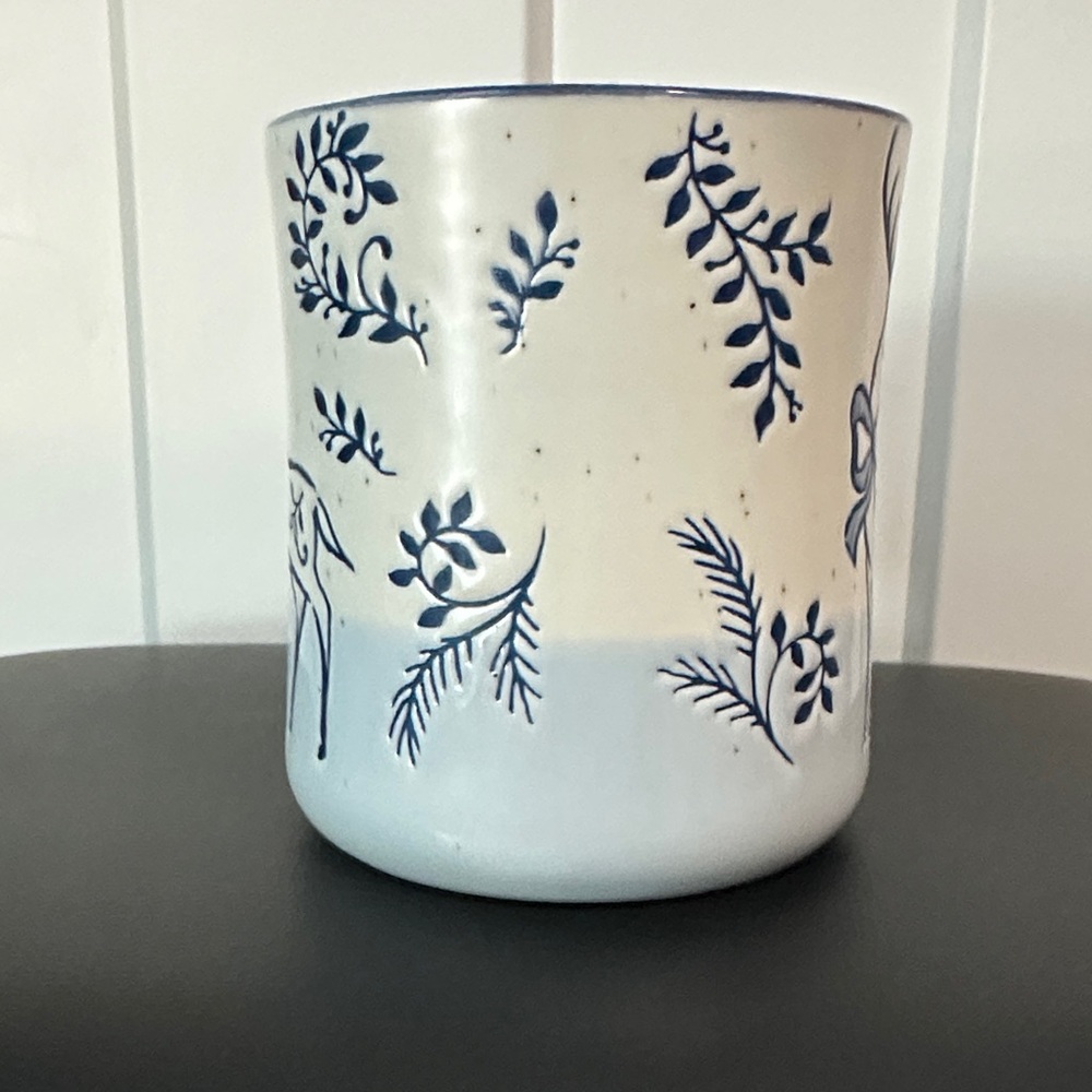 Peppermint & Pine Blue and White Reindeer Mug - Picture 2 of 7